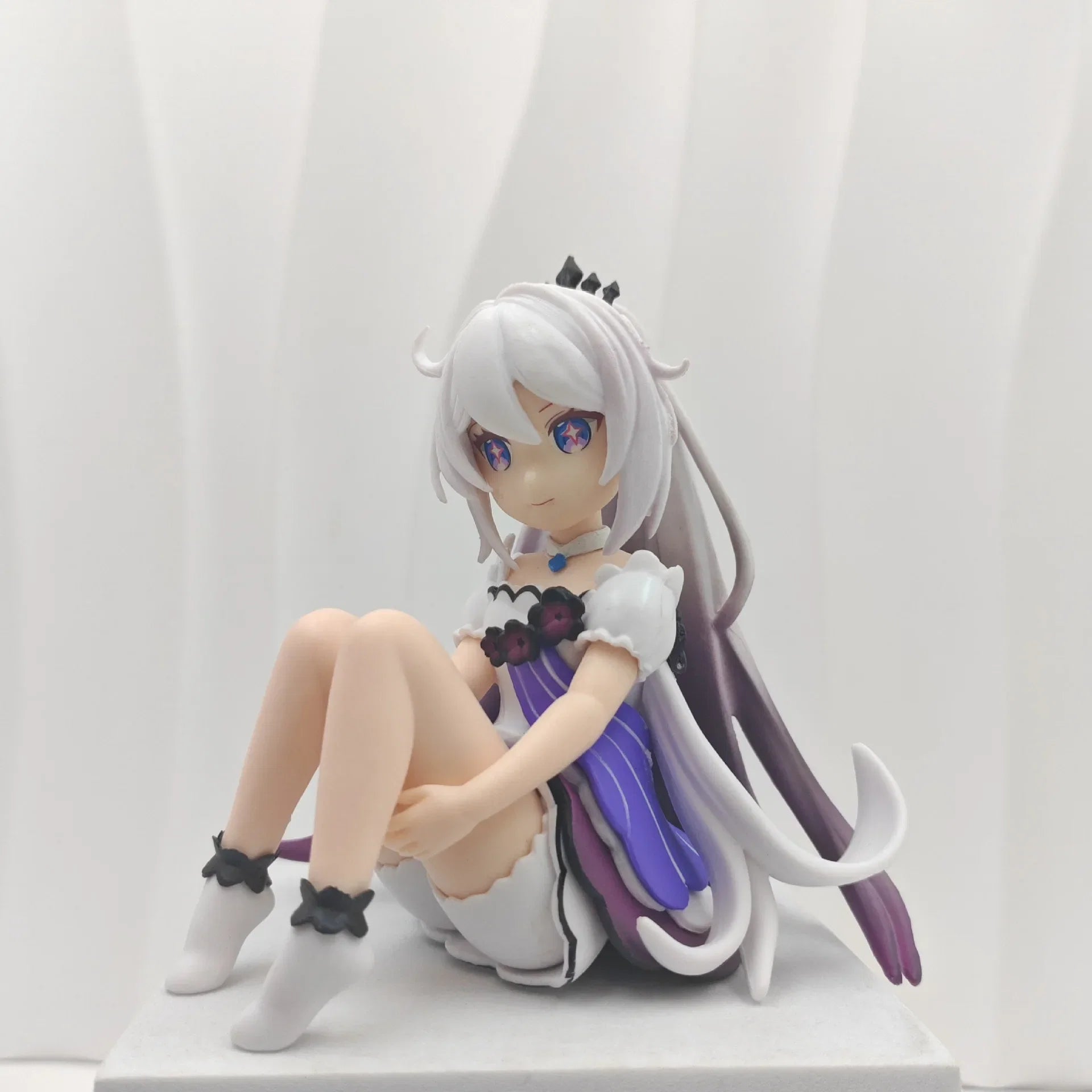 Honkai Impact 3rd Kiana Kaslana Herrscher of Finality Chibi Version 10cm Sitting Pose Anime Figure Statue Desktop Decoration