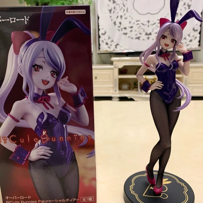 new FuRyu Bicute 26cm Bunnies Shalltear Bloodfallen Bunny Girl Overlord Origina Collectible Model Anime Figure Toy Birthday Gift