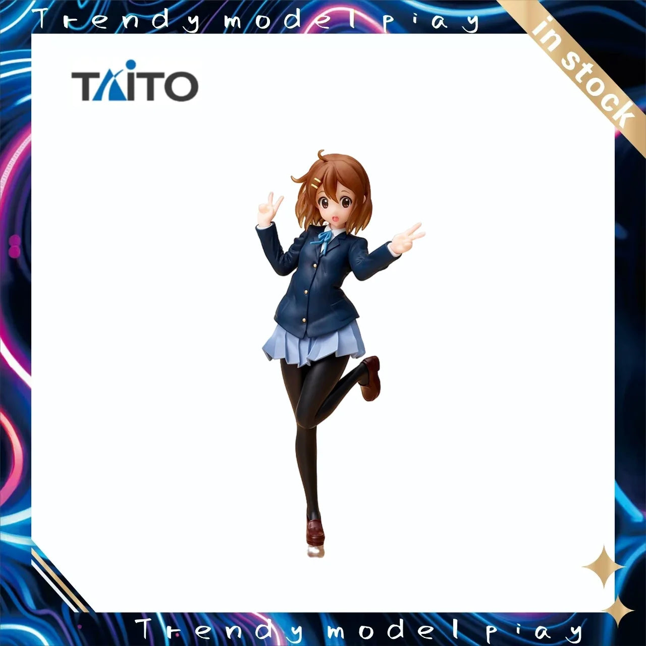 In Stock Original TAITO Coreful Light Music Girl Yui Hirasawa Figures Model Toys Gift Ornaments