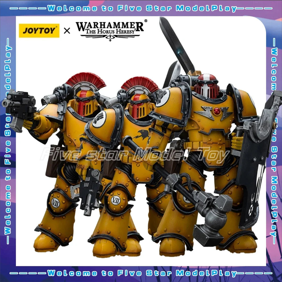 【FS】JOYTOY  Warhammer 40K  Scale 1/18 Action Figures Imperial Fists Legion Mklll Tactical Squad  Models Toys Gifts