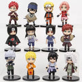 12pcs/set Naruto Shippuden Anime Figures - Hinata Sasuke Itachi Kakashi Gaara Q Version PVC Toys Dolls for Kids Christmas Gifts