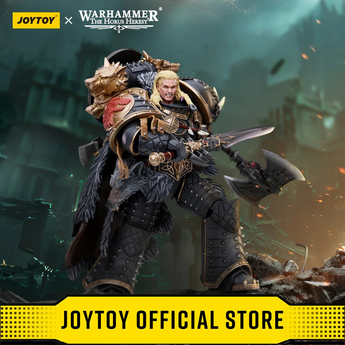 JOYTOY Warhammer 40k 1/18 Actionfiguren Space Wolves Leman Russ Primarch der VI. Legion