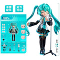 Original Hatsune Miku Q version 17th Miracle Edition Miku Singer Action Figure Joint Mobility Assembly Toy Doll Gift