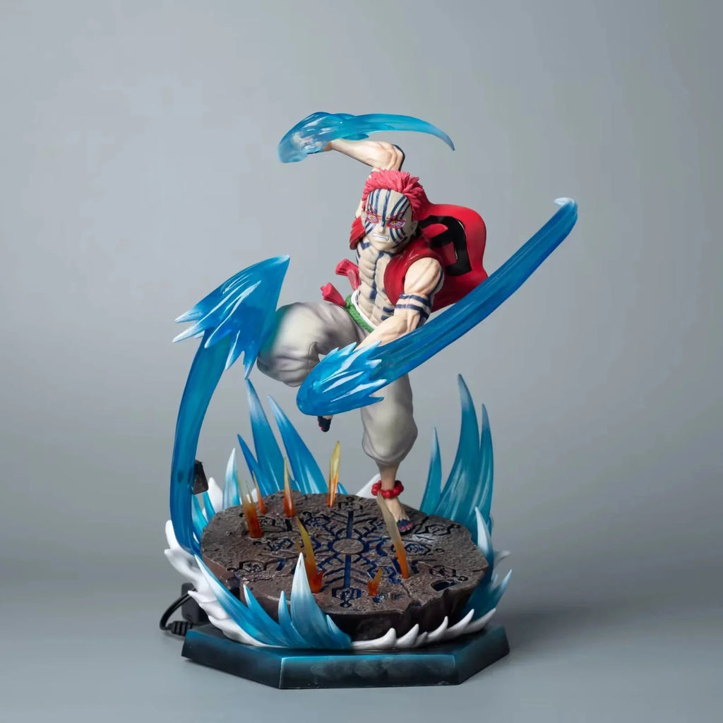 Demon Slayer Akaza Luminous Hand-Made Model Statue Scene Third Wind Gk Jianke Collectible Action Figure Toy