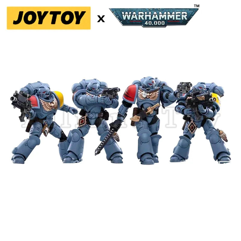 JOYTOY 1/18 Action Figure (4PCS/SET) 40K Space Wolves Battle Pack Hunter Pack Anime Collection Military Model