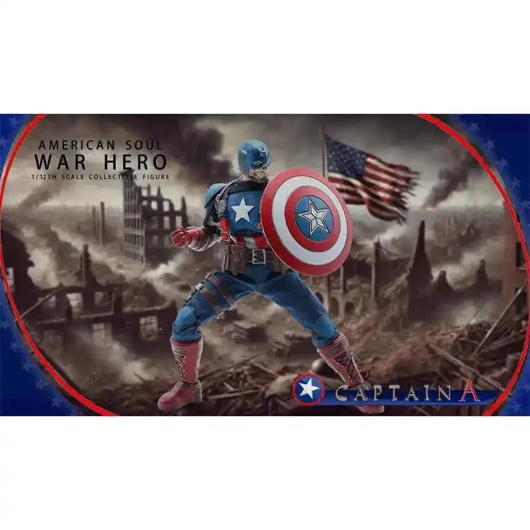 War Hero Action Figure Captain American Soul 1/12 Scale Collectible JMToys JM003 Anime Model Toys for Boys Gifts Original Box