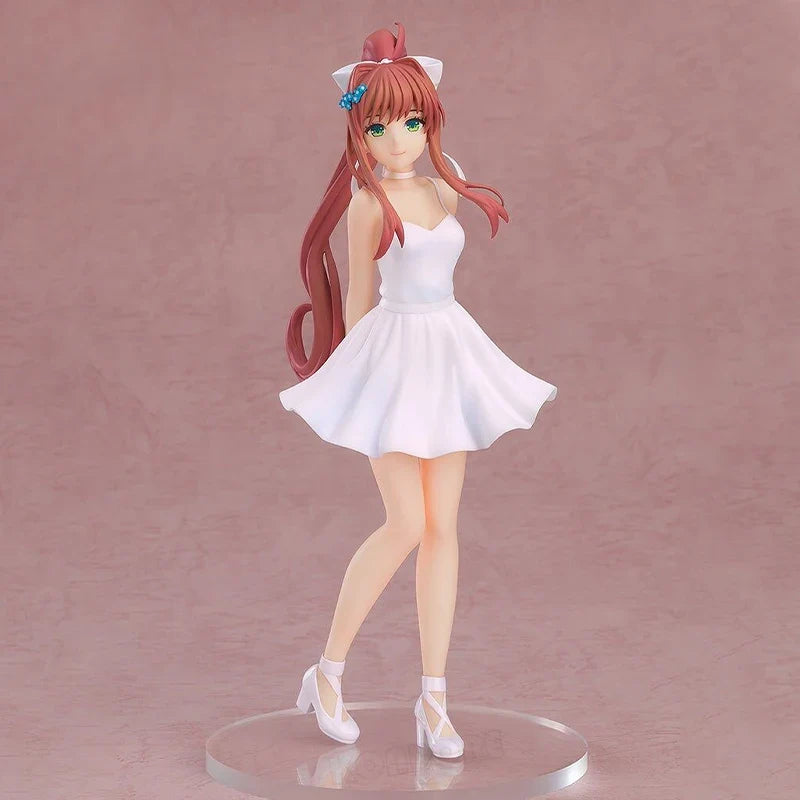 Monika White Dress Anime Girl Figure Pop Up Parade Literature Club! Sayori Action Figure Natsuki/Yuri Figurine Model Doll Toys