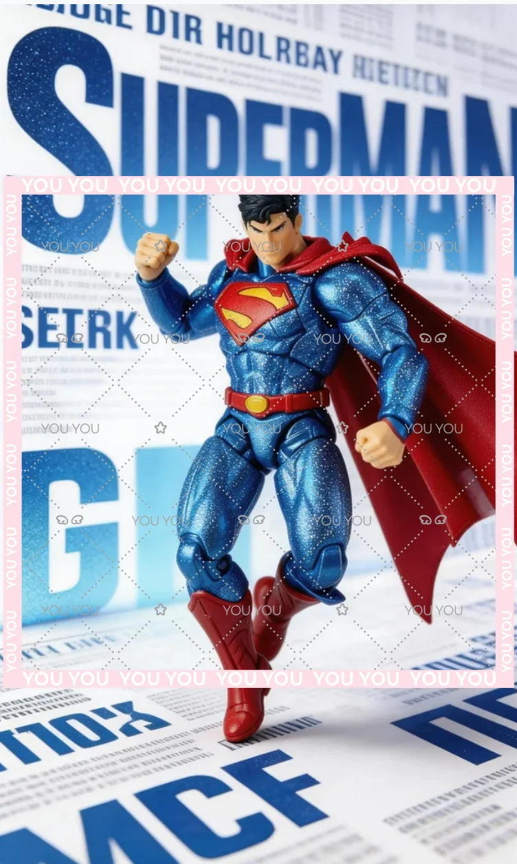 KAIYODO Original Amazing Yamaguchi Style Series Number 027 DC Superman/Black Panther/Wolverine/Supergirl Toy Movable Collection
