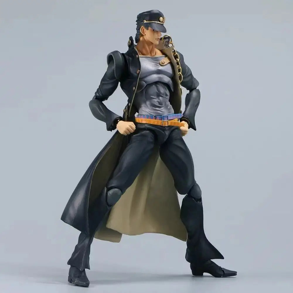 22cm 8.6 inch Anime Kujo Jotaro Action Figures Pvc Statue Desktop Ornamen Collection Statue Model Decoration Room Desk Toys Chil
