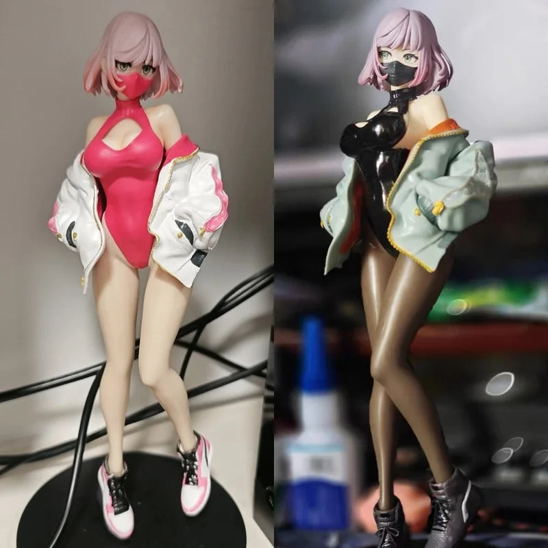 New 22.5cm Masked Girl Luna Illustration Biya Painter Manga Figure PVC Model Peripherals Manga Action Figure Birthday Gifts Toys