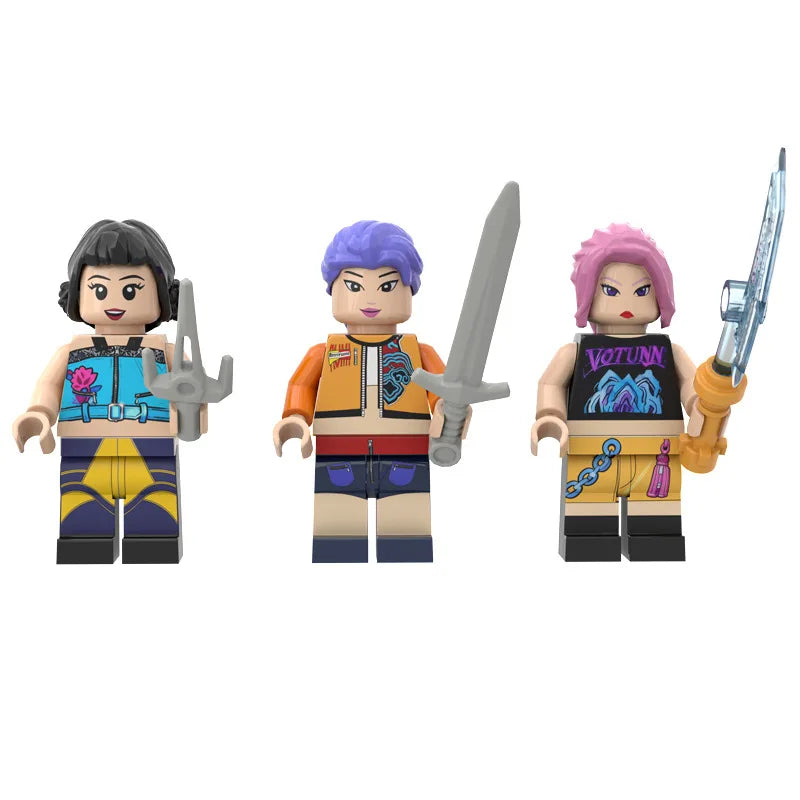 New Kpop Demon Hunters Boys And Girls Group Action Figure Doll Model for Children's Parties Gatherings Educational Toys