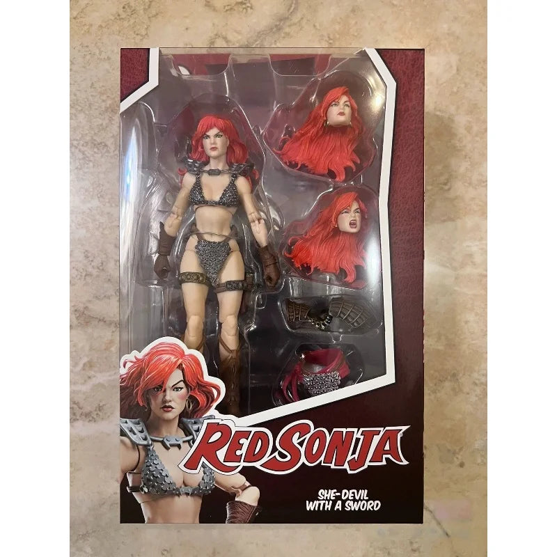 In Stock Boss Fight Studio 1/12 Red Sonja 50th Anniversary Figure - Epic H.A.C.K.S. Series Highly Detailed Model + Display Base