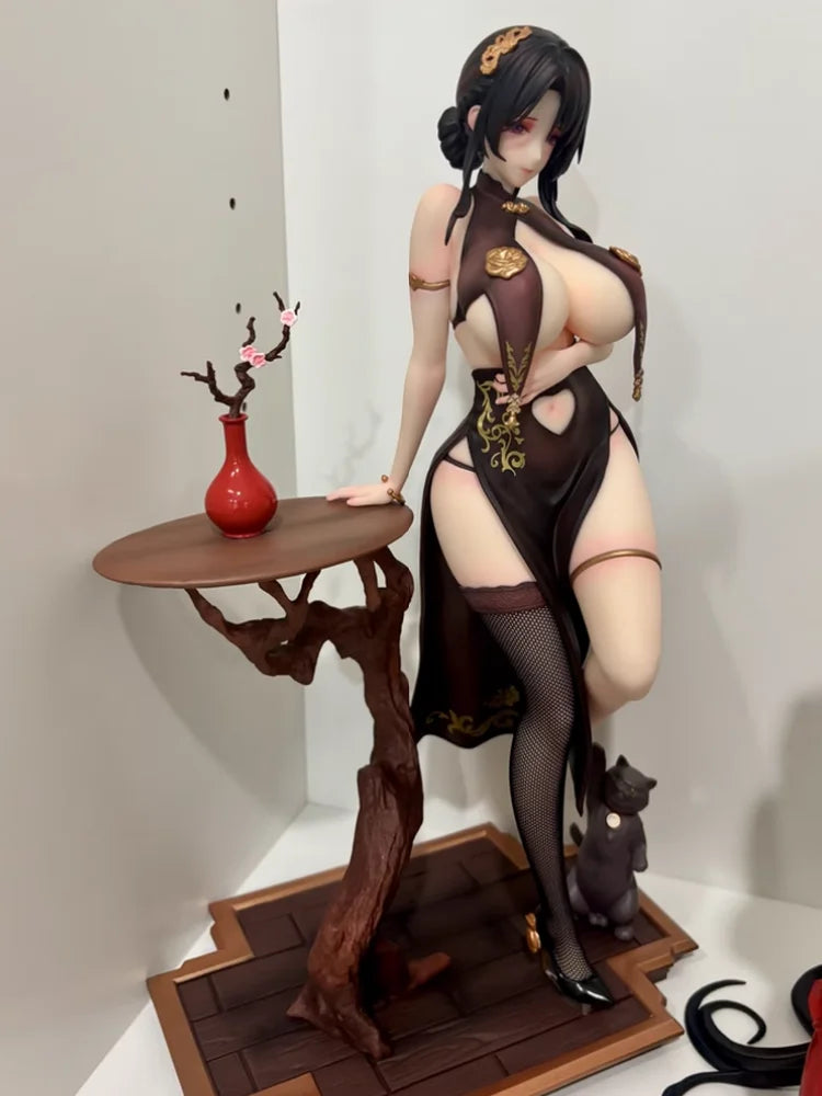 Bearpanda Chinese Style Cheongsam Series 1/6 Scale Handmade Silk Plush Action Figure With Shawl Collectible Toy