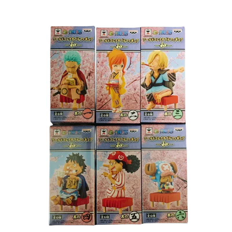 Genuine Bandai ONE PIECE WCF Land of Wano Kimono Luffy Anime Action Figures Model Figure Toys Gift for Toys Hobbies Children