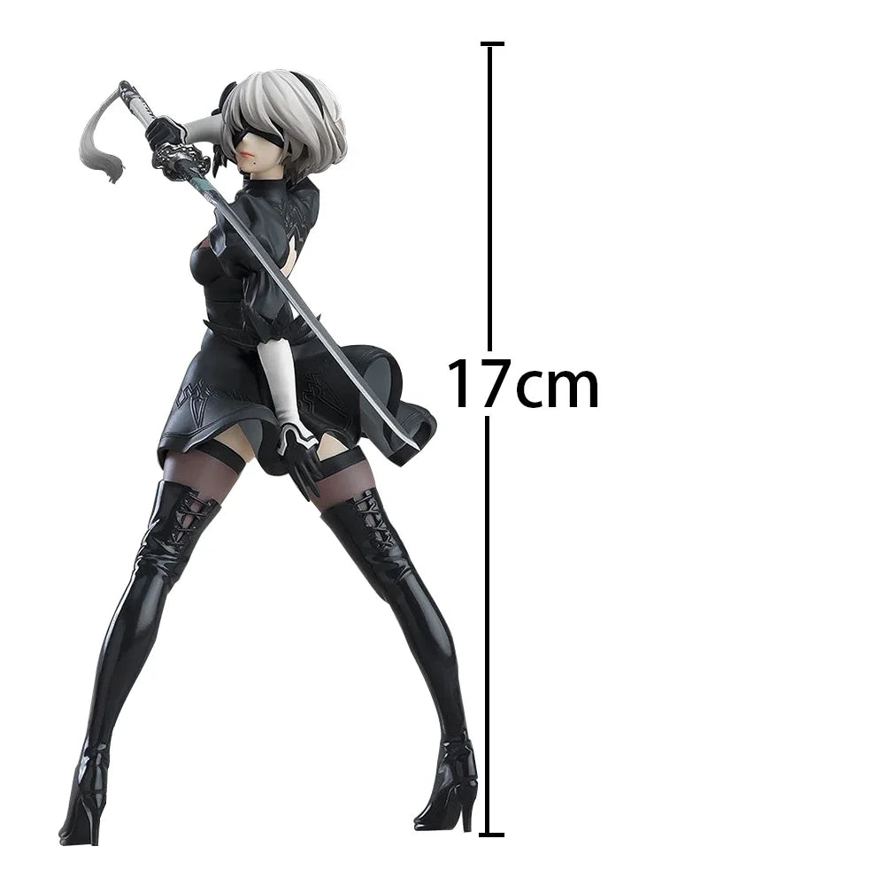 17cm NieR Anime figures 9S 2B standing action figures 9S 2B figurines  Doll PVC Model Toys  Adult Collection Statue Gifts