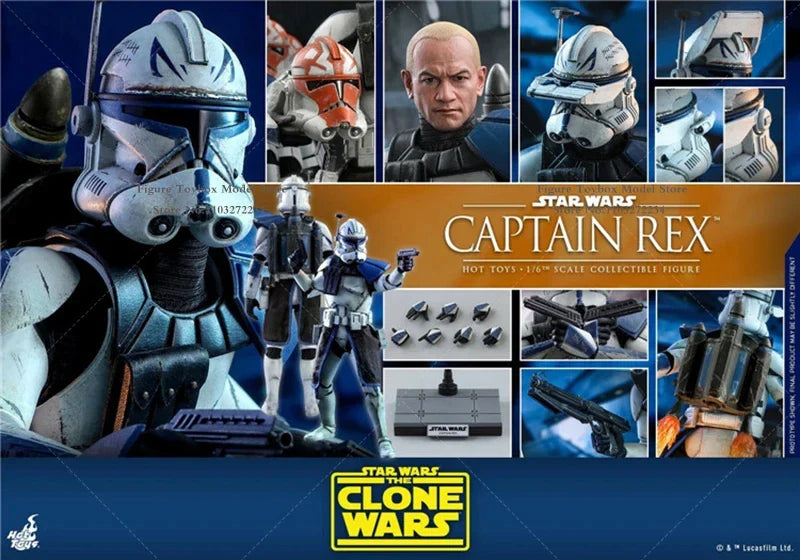 HOTTOYS HT 1/6 TMS018 Captain Rex Sammler-Actionfigur Star Wars: The Clone Wars Fiktion Film Simulation 12" Männlicher Soldat