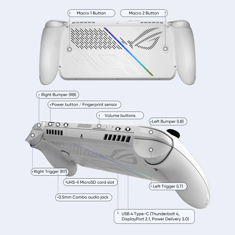 2025 ASUS ROG Xbox Ally(2025) Gaming Handheld PC 7" 120Hz FHD IPS Display AMD Ryzen Z2 A Processor Windows 11 Home Game Console