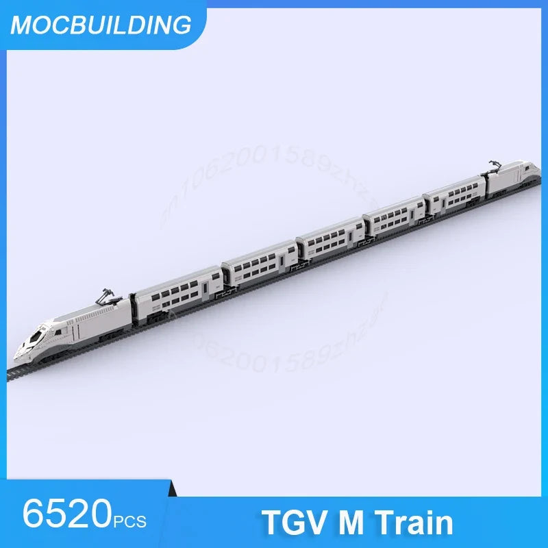 MOC Building Blocks TGV M Train Model DIY Assemble Bricks Transportation Collection Creative Display Xmas Toys Gifts 6520PCS