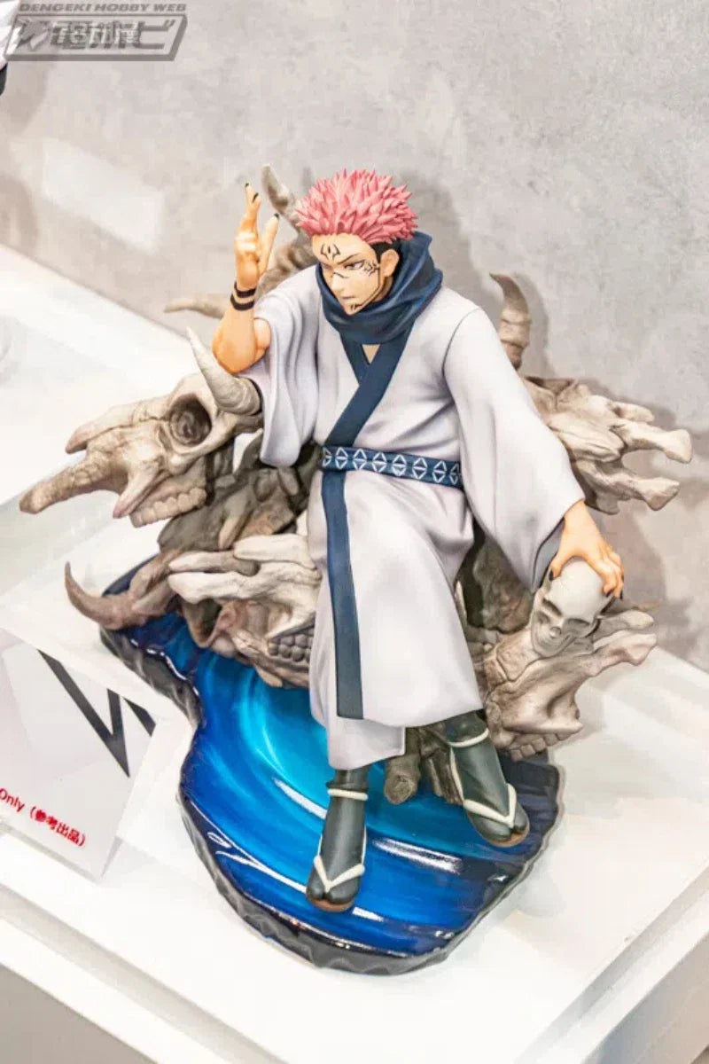 Anime Jujutsu Kaisen Ryomen Sukuna Sitting posture Action Figure PVC Model statue Toys Doll Desk Decor Collectible Gifts boxed