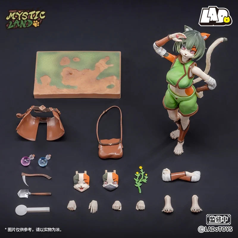 Ladotoys Cat Tonia Tigris Era-002 Herbal Ist Ver Action Figure Model Herbs Calico Cat Girl Anime Mystic Land Toy Collect Gift