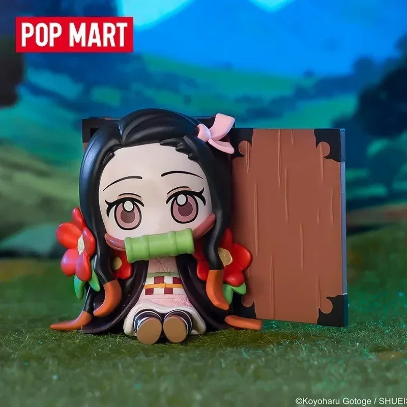 Pop Mart Demon Slayer Birth Flower Series Blind Box Toys Kawaii Anime Action Figure Surprise Mystery Box Dolls Girls Gift