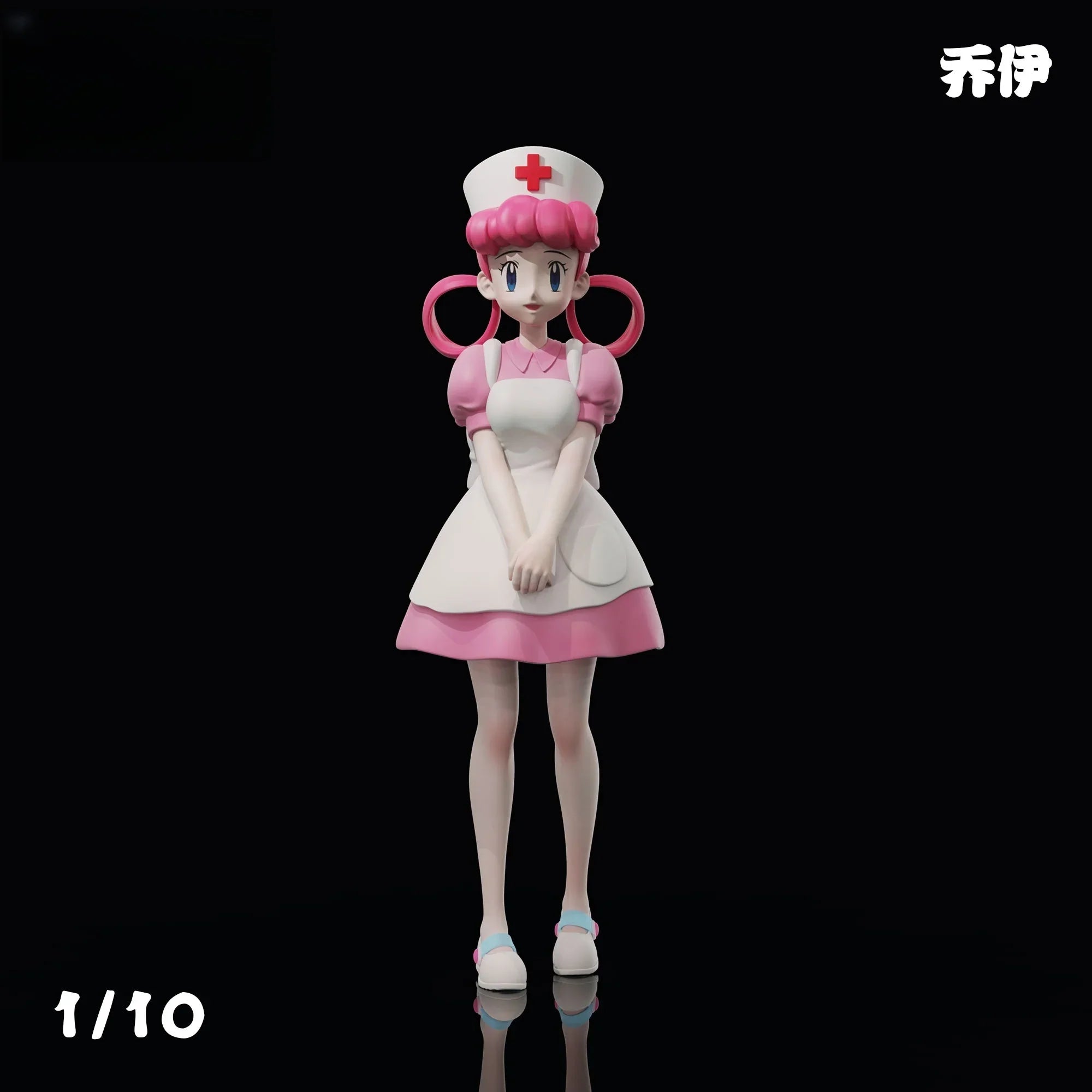 pokemon 1/10 3d Illustrated Handbook Completion Plan Series Team Chansey Nurse Joy Figures Resin Pu Figurine Decor Toy Gift