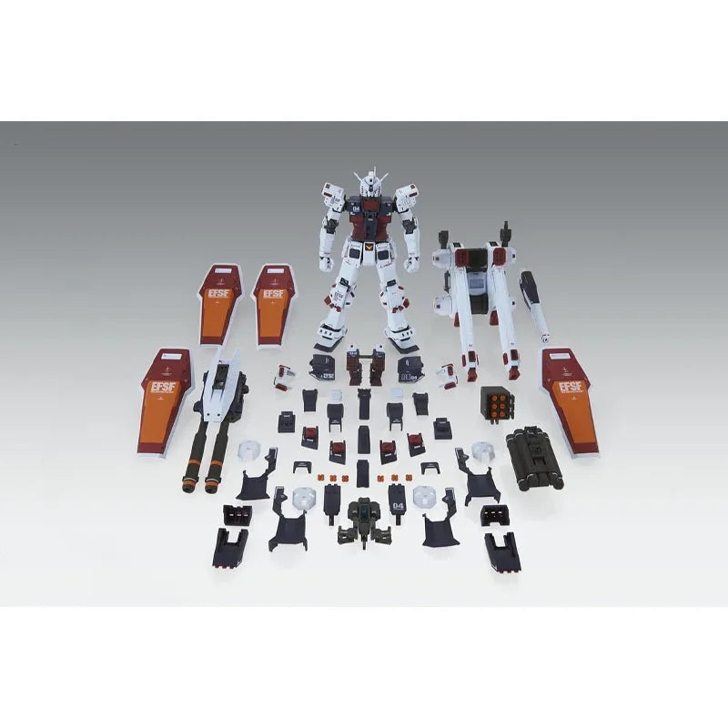 Bandai Original MG Full Armor Gundam FA-78 1/100 Anime Action Figure Assembly Model Toys Gifts For Children Collectibles Hobby