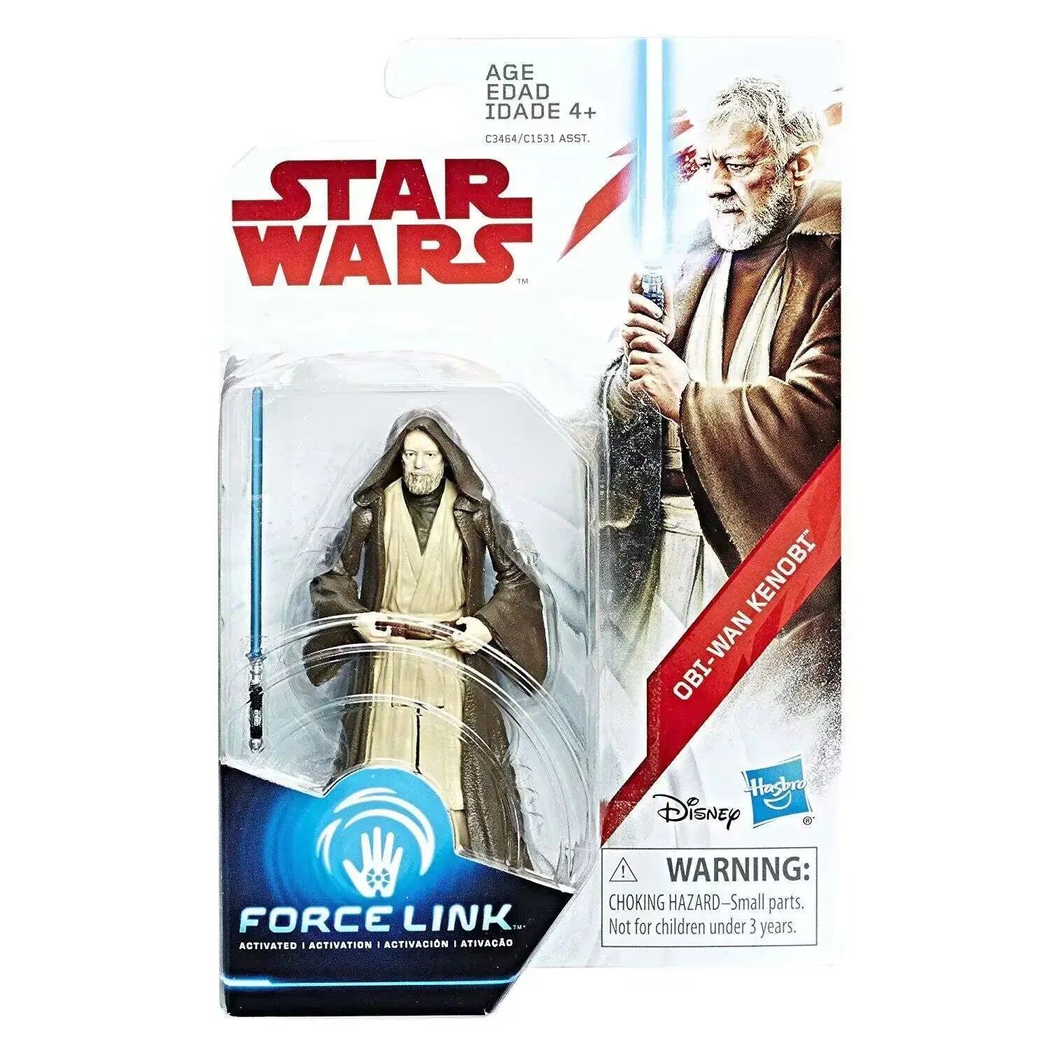 Star Wars Force Link Obi-Wan Master Yoda Chewbacca Cai Threnalli Luke Rey Rose First Order Tooper 3.75" Boxed Action Figure