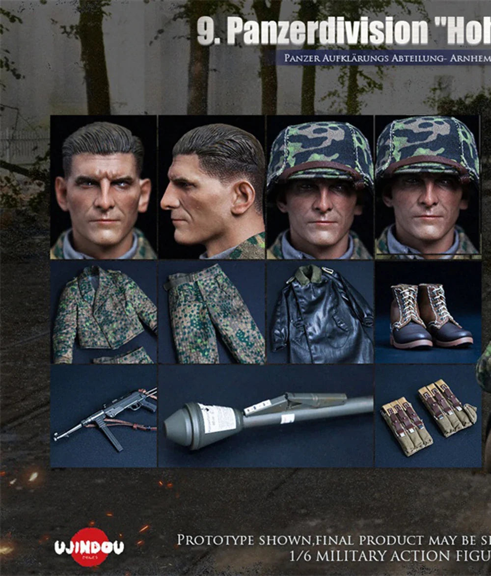 UJINDOU UD9060 Maßstab 1/6 Soldat Puppe Komplettset Bewegliche Actionfigur ca. 30cm Geschenk für Fans Sammler