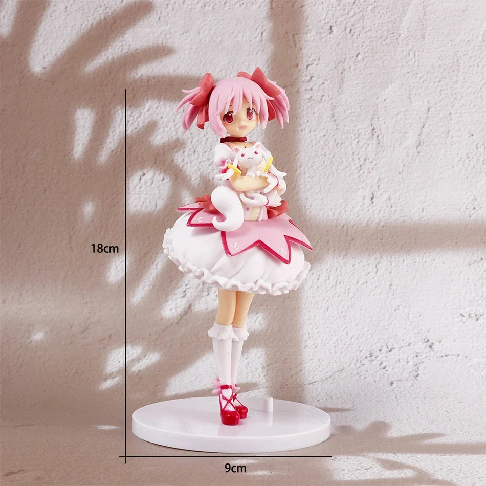 15CM Aniem Figure Puella Magi Madoka Magica Sitting Posture Madoka Action Figure Magic Girl Model Decor Statue Dolls Toys Gift