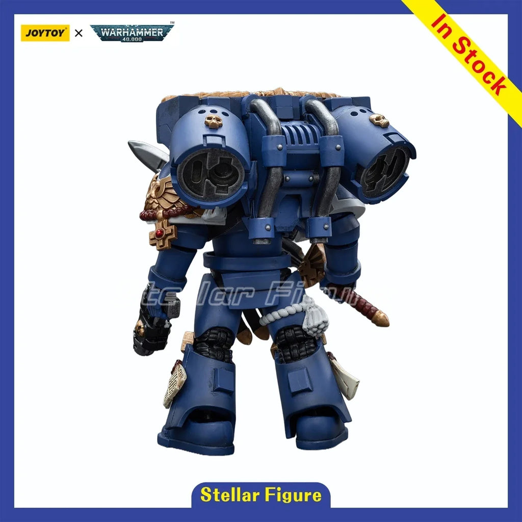【SF】JOYTOY Warhammer 40K 1/18 Action Figure Ultramarines Vanguard Veteran Sergeant Model Toys Gifts Collection Ornaments