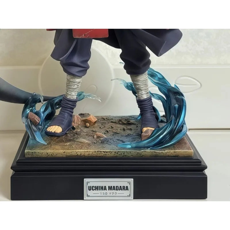 36cm Cartoon Figure Uchiha Madara Standing Posture Luminable Collect Model Pvc Desktop Ornament Decorations Holiday Gifts Toys