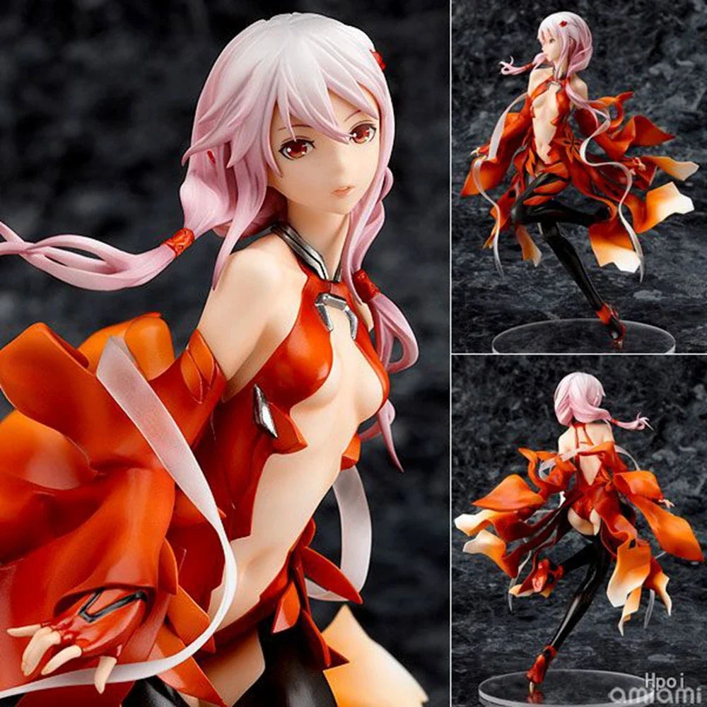 17CM Anime Guilty Crown Yuzuriha Inori Figure 1/8 Standing Anime Game Model Toy Gift Doll Collection Action Figure PVC