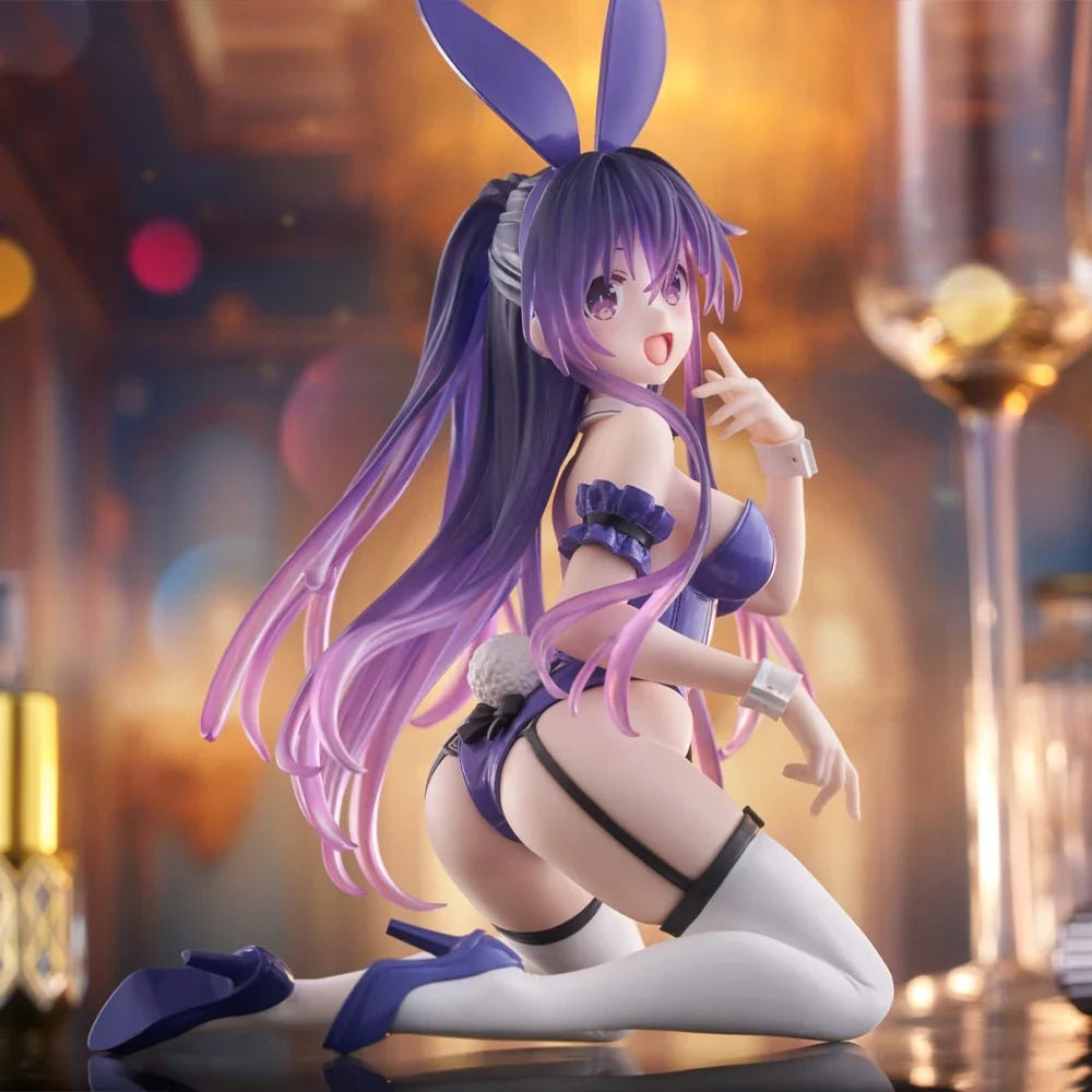Anime Figure Yatogami Tohka figure bunny girl kneeling action figure Tokisaki Kurum figurine PVC Girl Model Toy Statue Gift 18cm