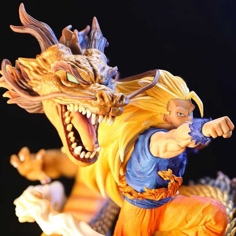 30cm Dragon Ball Figure Son Goku Ssj3 Super Saiyan3 Gk Anime Figures Goku Figurine Pvc Statue Model Doll Birthday Toys Gifts