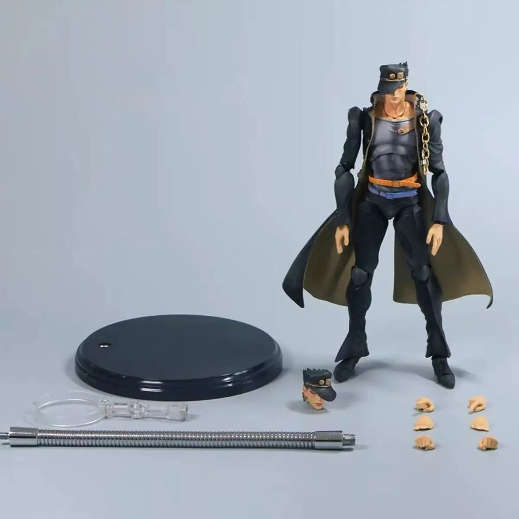 22cm 8.6 inch Anime Kujo Jotaro Action Figures Pvc Statue Desktop Ornamen Collection Statue Model Decoration Room Desk Toys Chil