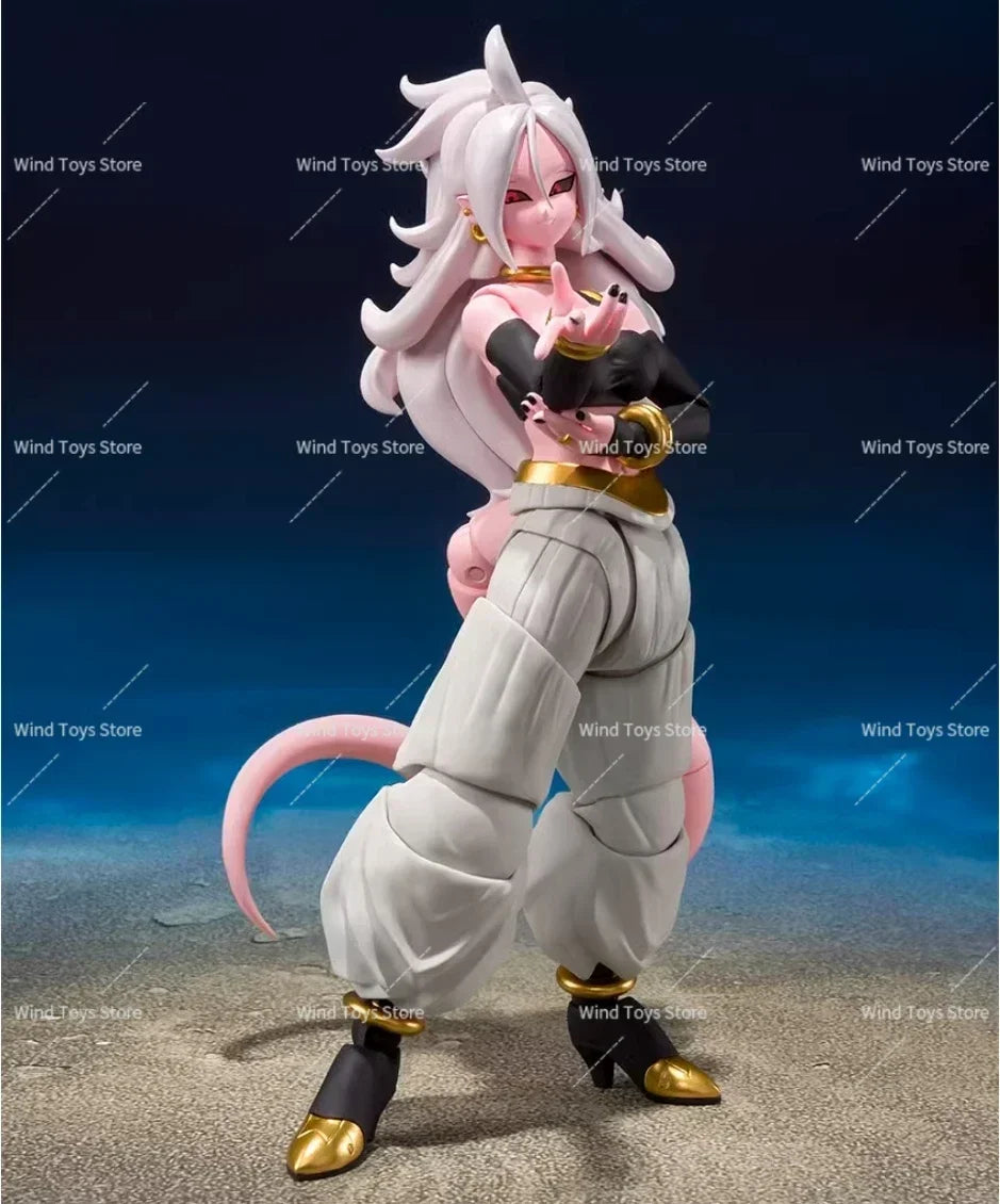 Bandai 100% Original, S.H. Figuarts SHF Dragon Ball Z, Anime Action Figures, Toys Model, Android 21, Gril Buu Boo, in Stock