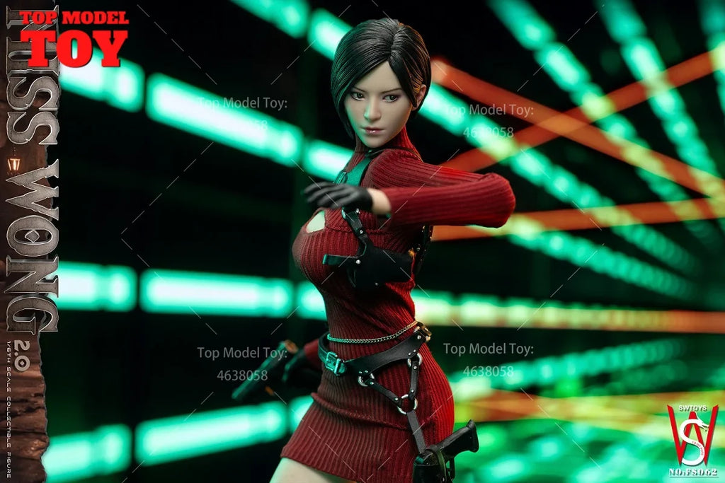 SWTOYS 1/6 FS062 MISS WONG 2.0 Moveable Eye Double Head Sculpture Model Full Set 12" Female Soldier Action Figure Body Dolls