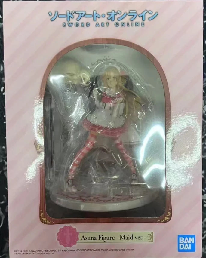 BANDAI Ichiban Kuji Sword Art Online Yuuki Asuna Maid Ver.Figure Prize Action Figure Model Desktop Decoration