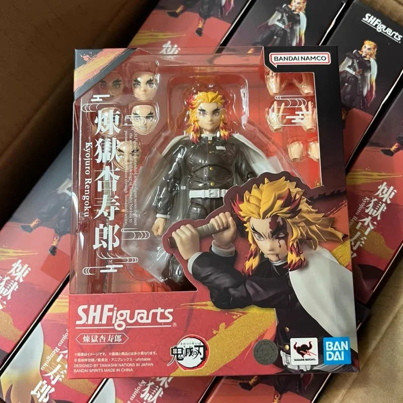New Original In Stock Bandai S.H.Figuarts Demon Slayer Kamado Tanjirou&Kamado Nezuko Action Figure Anime Model Desktop Toy Gift