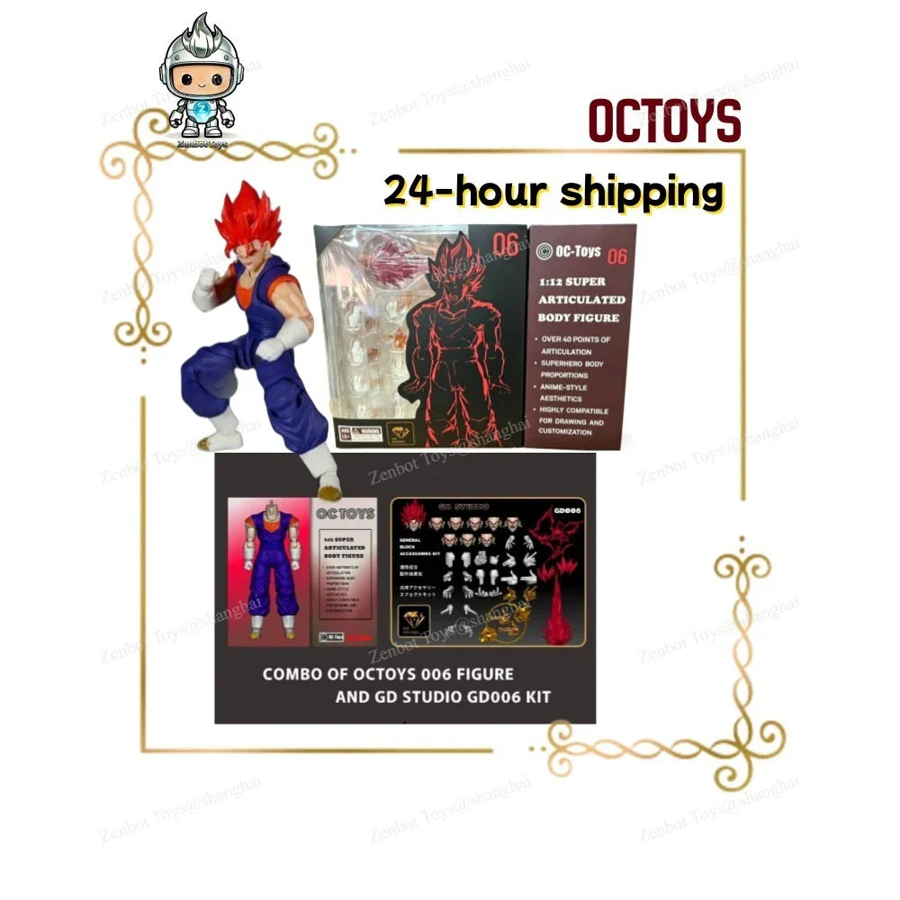 【Auf Lager】Versand innerhalb von 24 Stunden OCTOYS Vegito 06 Dragon Ball Vegito Super Saiyajin SHF 3.0 Bewegliche Anime-Actionfigur
