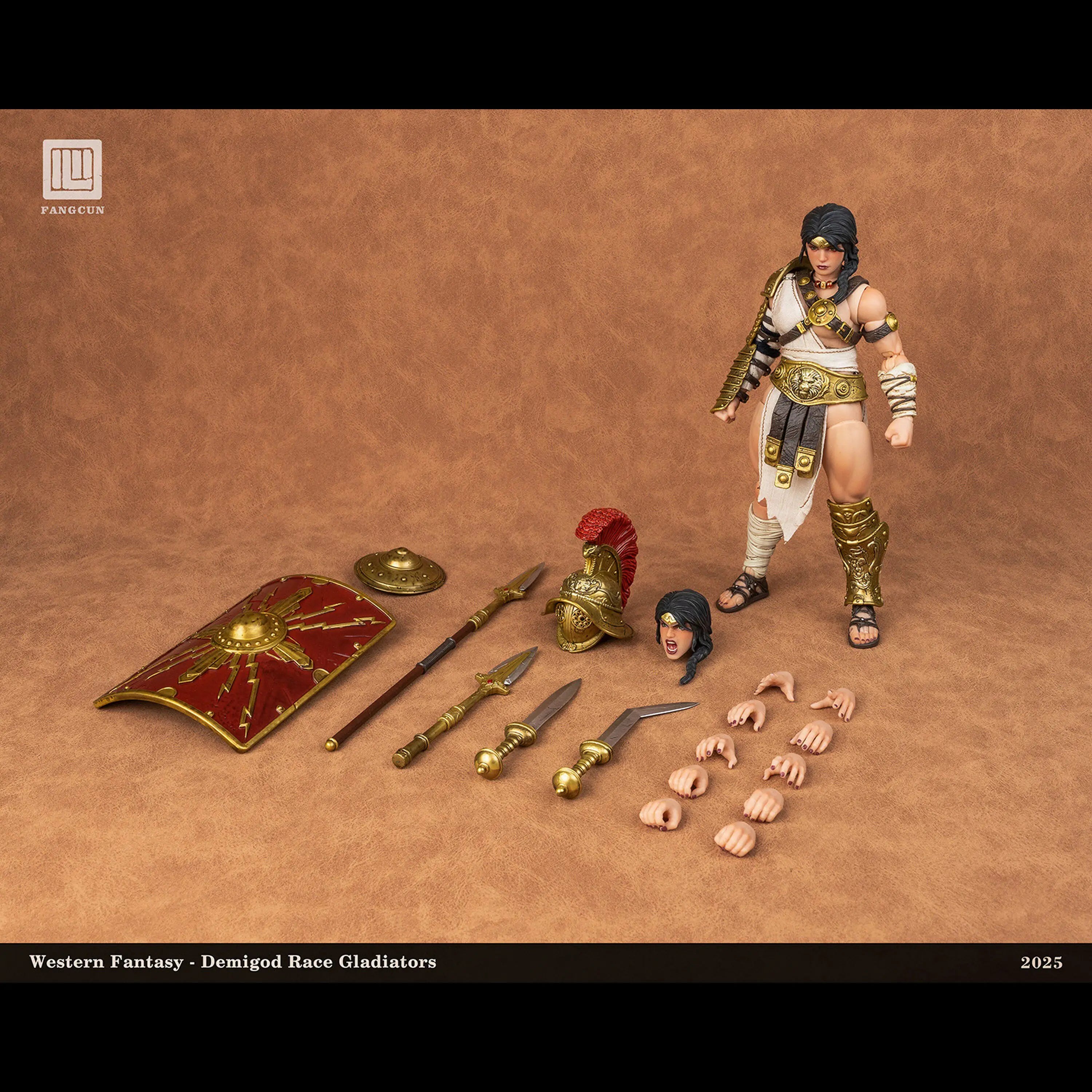 Fangcun Studio 1/12 Demigod Gladiator Achilia Bewegliche Figur Hochwertiges Feines Design