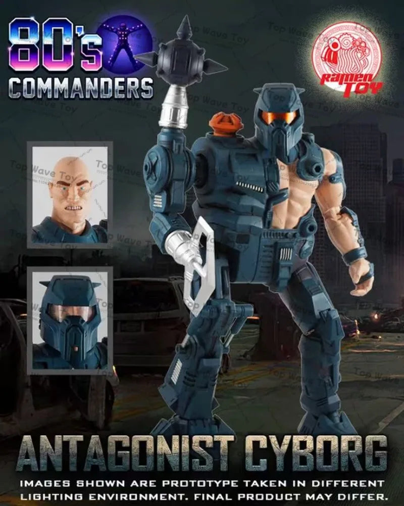 New Stock Ramen Toy 80C05C 1/12 Scale 80s Commander Antagonist Cyborg Male Warrior Full Set 6Inch Action Figure Doll Body Toy