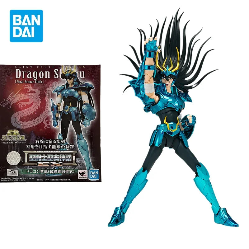 Bandai Original Anime Figure Saint Cloth Myth EX Dragon Shiryu Action Figure Toys for Kids Gift Collectible Model Ornaments