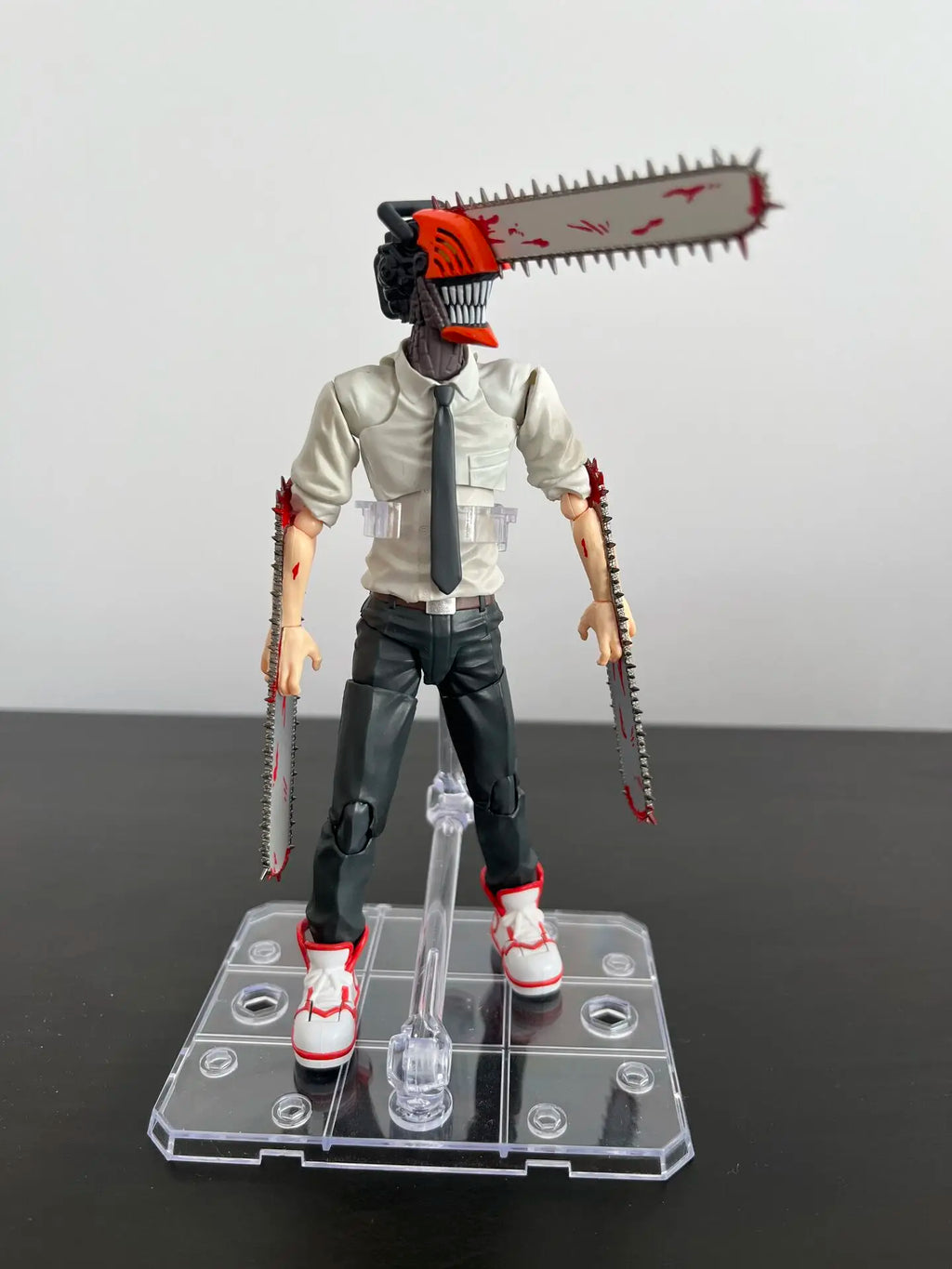 BANDAI 15CM Anime Chainsaw Man Figure Standing SHF Aciton Figure Replacement Face Hand Model Toy Doll Collection Gift PVC