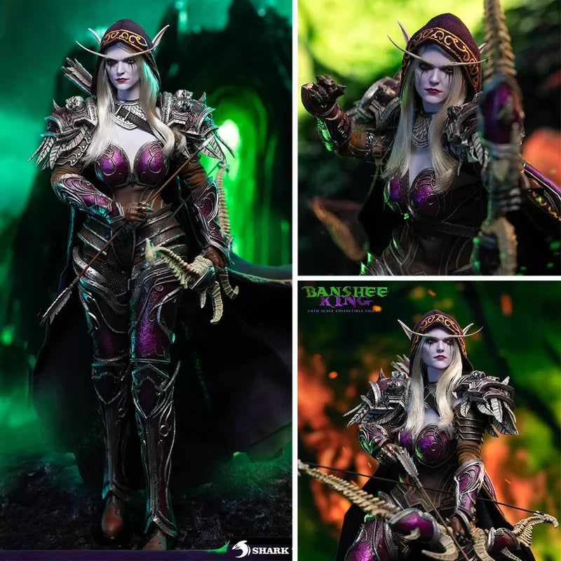 In Stock Genuine Shark Toys Sylvanas Windrunner Figure 1/6 Game World Of Warcraft Action Figurine Model Toy Xmas Gift Ornament