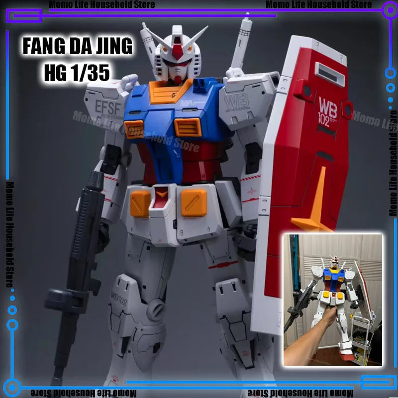 In Stock FANG DA JING Model 1/35 HG RX-78-2 original 7802 Assembly Model Kits Anime Action Figure Robot Plastic Model Gifts Toys