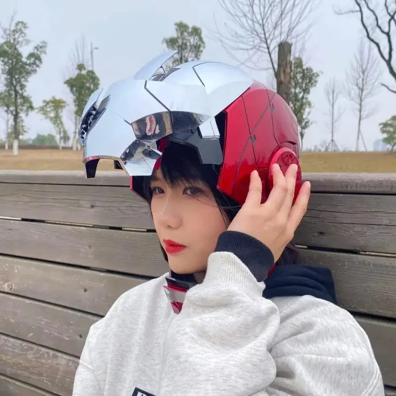 Marvel 1/1 Iron Man Autoking MK5 MK50 Helmet Remote Voice Control Ironman Automatic Helmet Mask With Led Light Figure Boys Gifts
