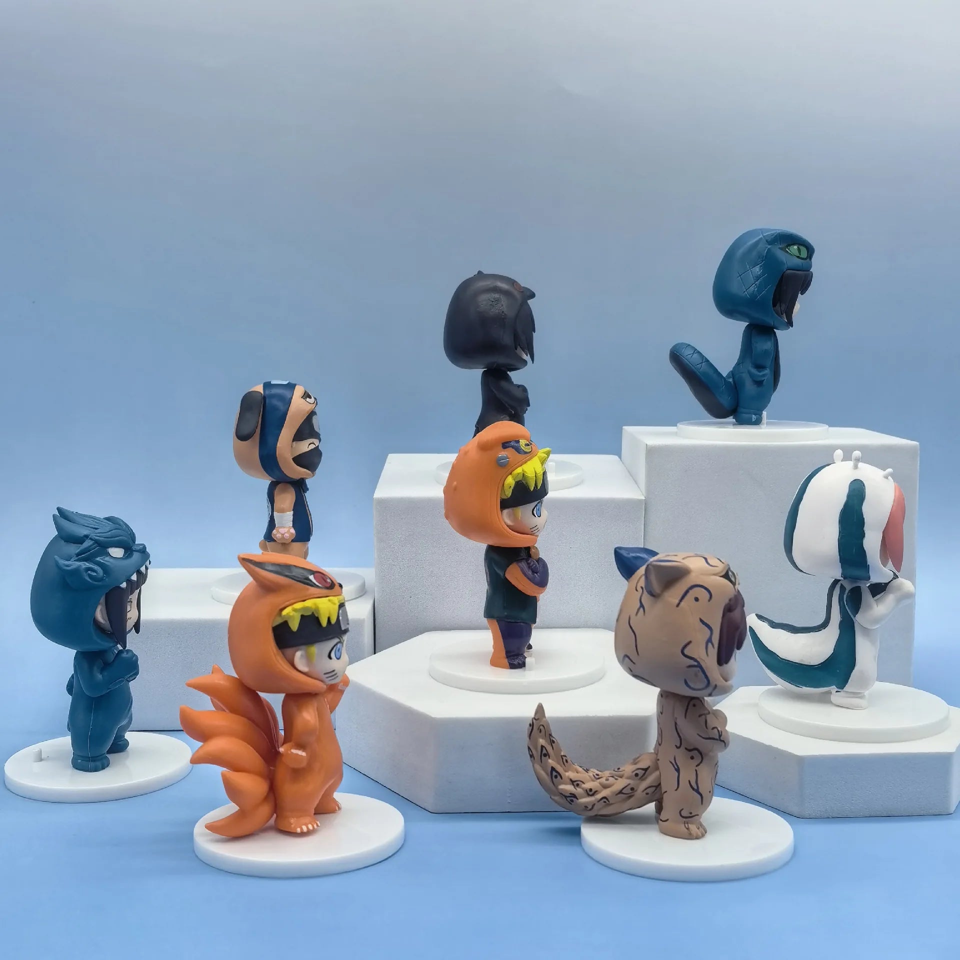Japanese anime Naruto Jifeng series figure model Q version PVC anime desktop ornaments birthday gift collection model toys