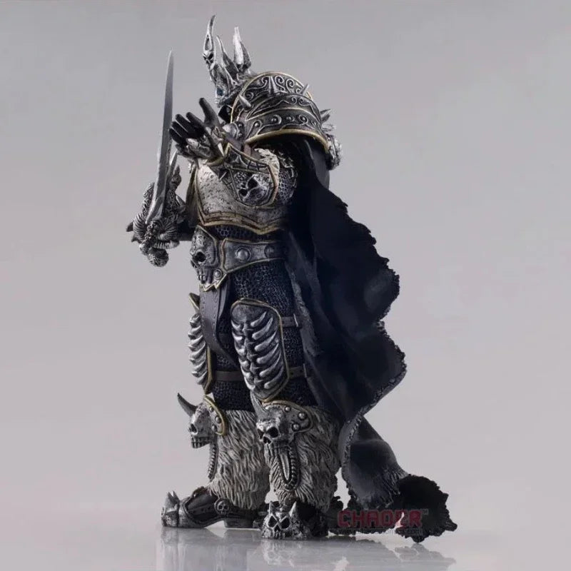 World of Warcraft Action Figure Lich King Arthas Death Knight Standing Frostmourne Model Animation Desktop Dolls Gift Kids Toys